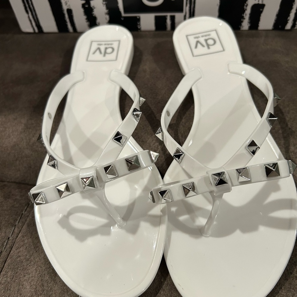 Dolce Vita white jelly sandal